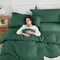 Hearth & Harbor Duvet Cover With Fitted Sheet Soft Double Brushed Bedding Set